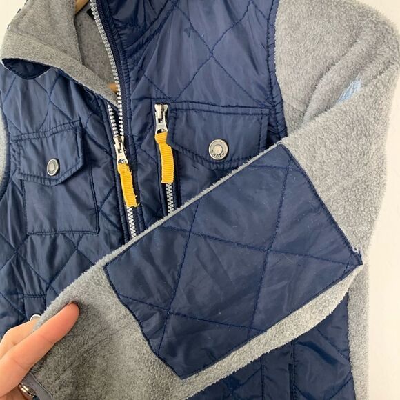 Snozu gray and navy fleece and quilted jacket - Picture 4 of 6